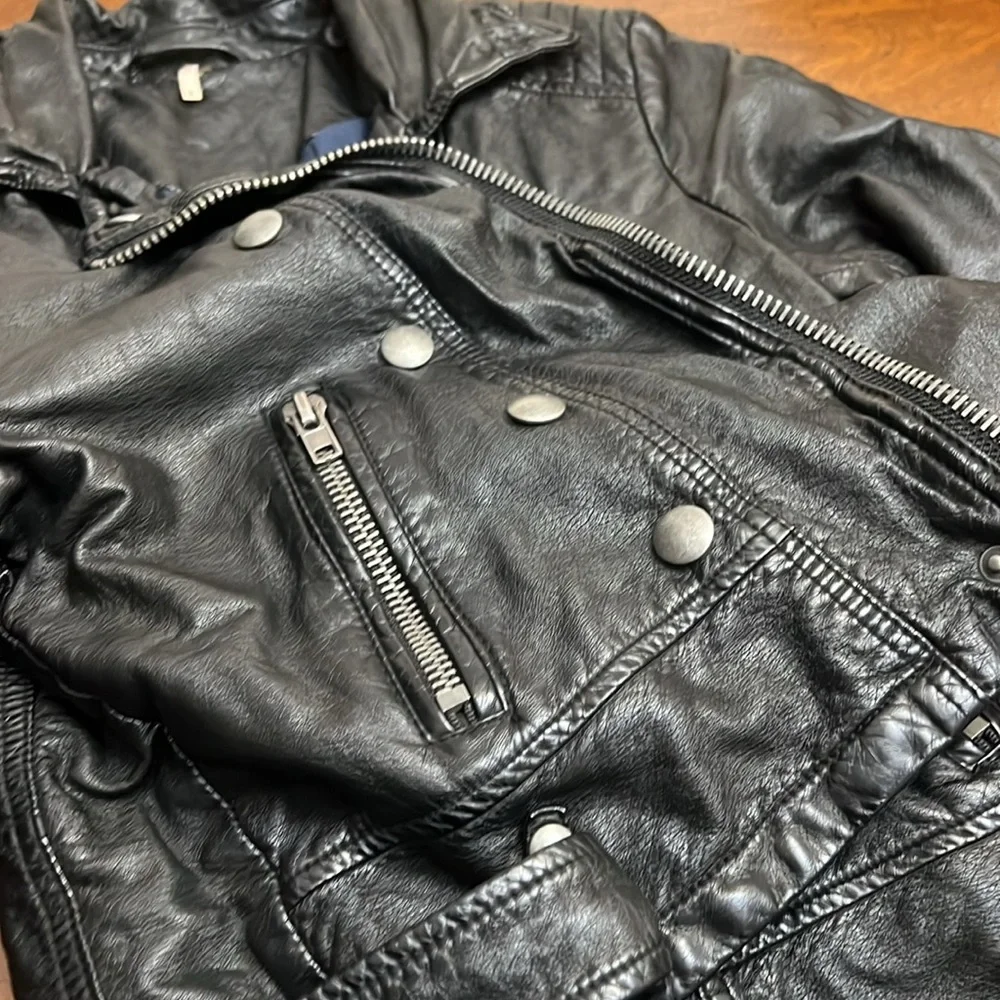 FREE PEOPLE LEATHER JACKET BLACK CUTE SIZE S VEGAN LEATHER COAT JACKET
